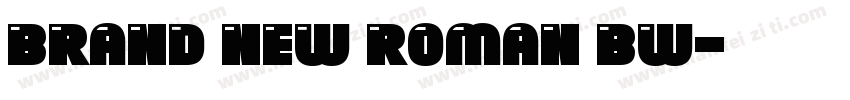 Brand New Roman BW字体转换